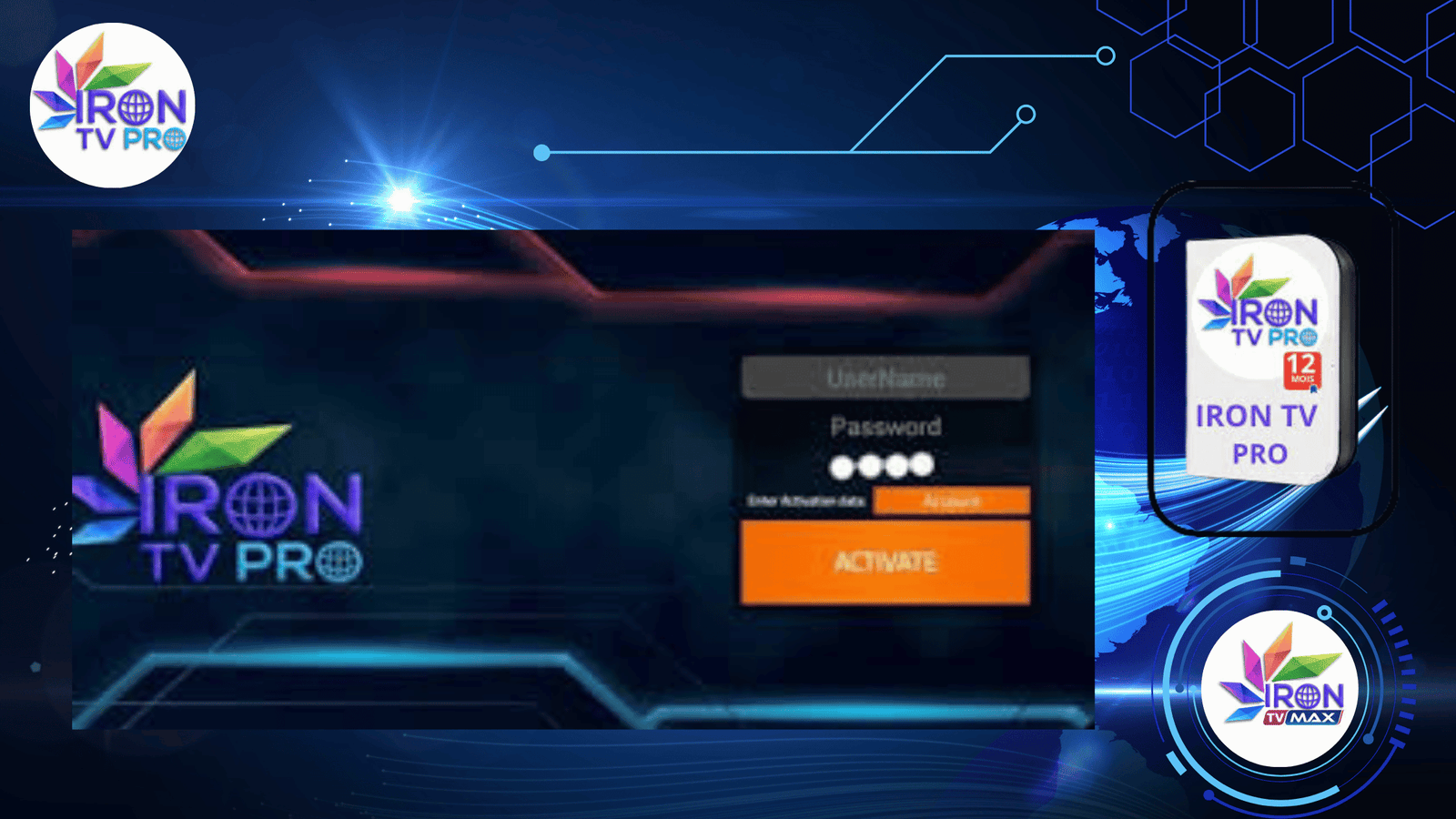 Iron TV Pro Le Serveur IPTV Puissant pour Streaming 4K