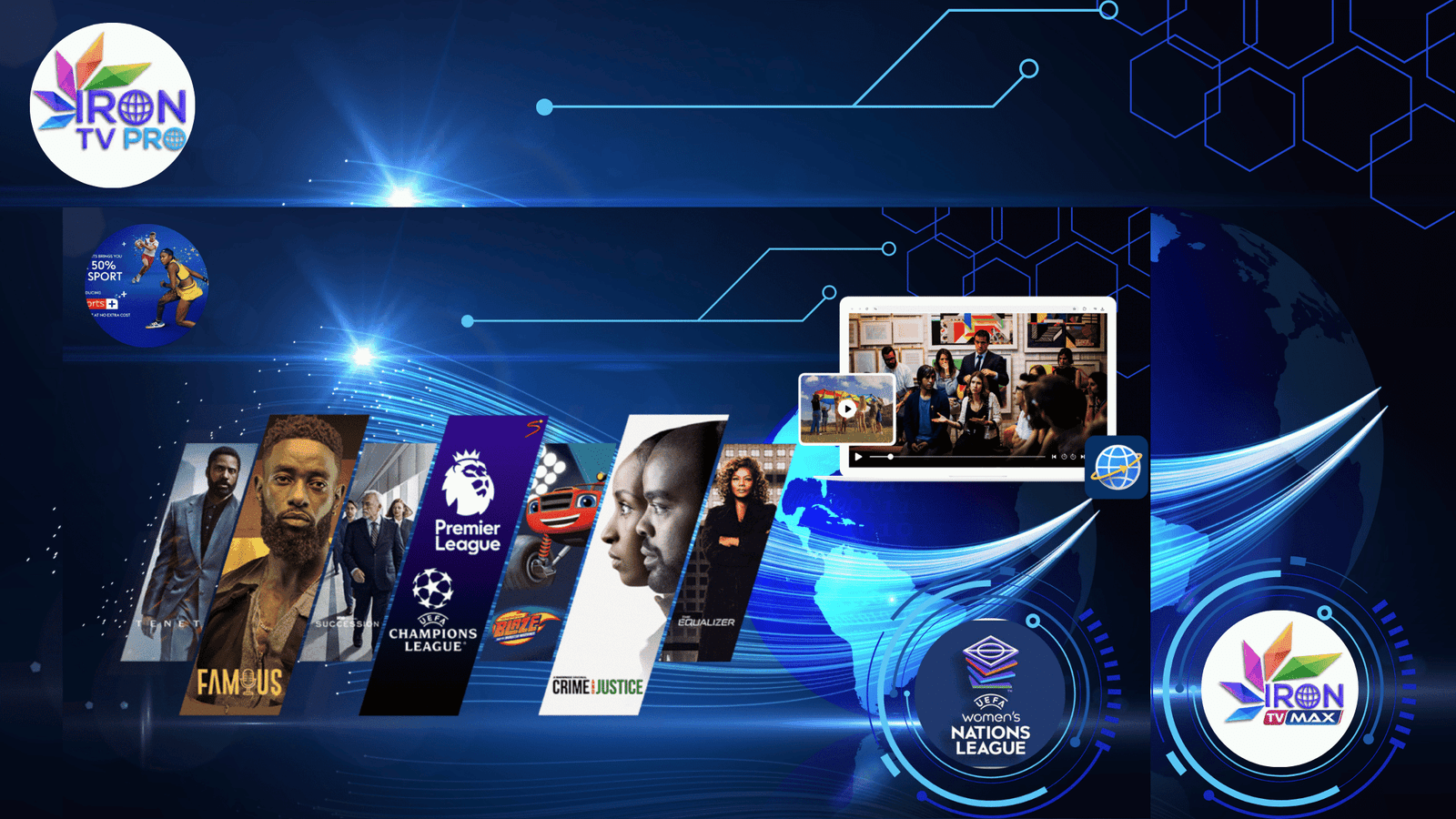 Meilleure abonnement Iron Pro TV Offre IPTV 4k